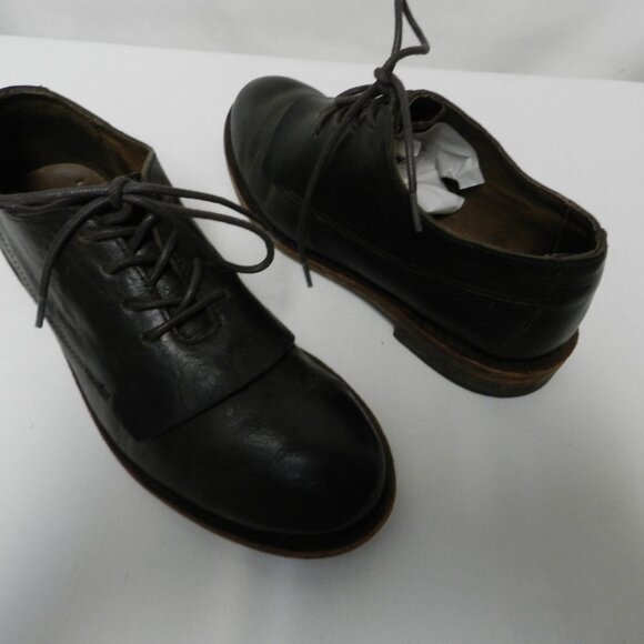 Gee WaWa Anthropologie Leather Hand Made Goodyear brown Oxfords Women Size Sz 7 - Picture 1 of 14
